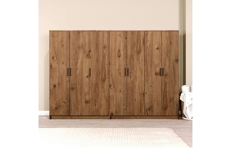 Olera Vaatekaappi 280x180 cm - Luonnollinen - Säilytys - Vaatesäilytys - Vaatekaappi