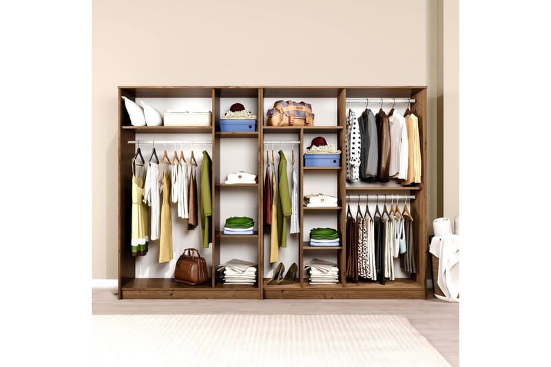 Olera Vaatekaappi 280x180 cm - Luonnollinen - Säilytys - Vaatesäilytys - Vaatekaappi