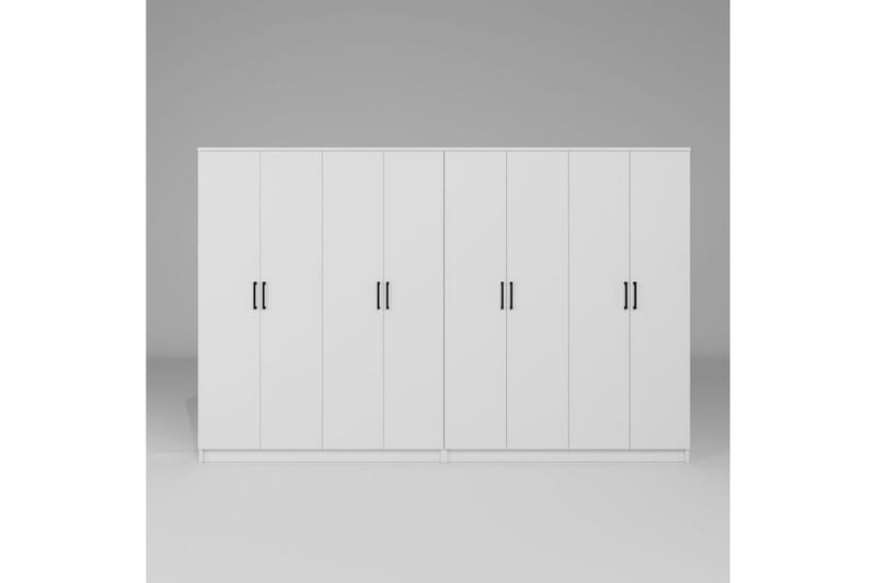 Olera Vaatekaappi 280x180 cm - Valkoinen - Säilytys - Vaatesäilytys - Vaatekaappi