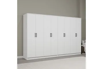 Olera Vaatekaappi 280x180 cm - Valkoinen - Säilytys - Vaatesäilytys - Vaatekaappi