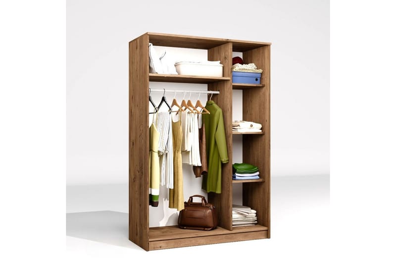 Olera Vaatekaappisskåp 120x180 cm - Luonnollinen - Säilytys - Vaatesäilytys - Vaatekaappi