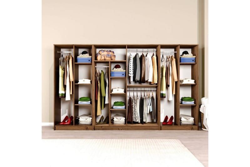 Olera Vaatekaappisskåp 300x180 cm - Luonnollinen - Säilytys - Vaatesäilytys - Vaatekaappi