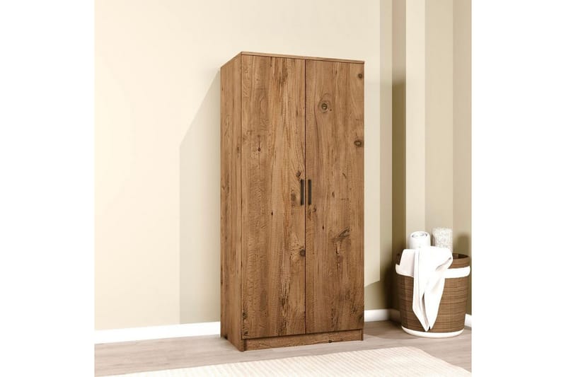 Olera Vaatekaappisskåp 80x180 cm - Luonnollinen - Säilytys - Vaatesäilytys - Vaatekaappi