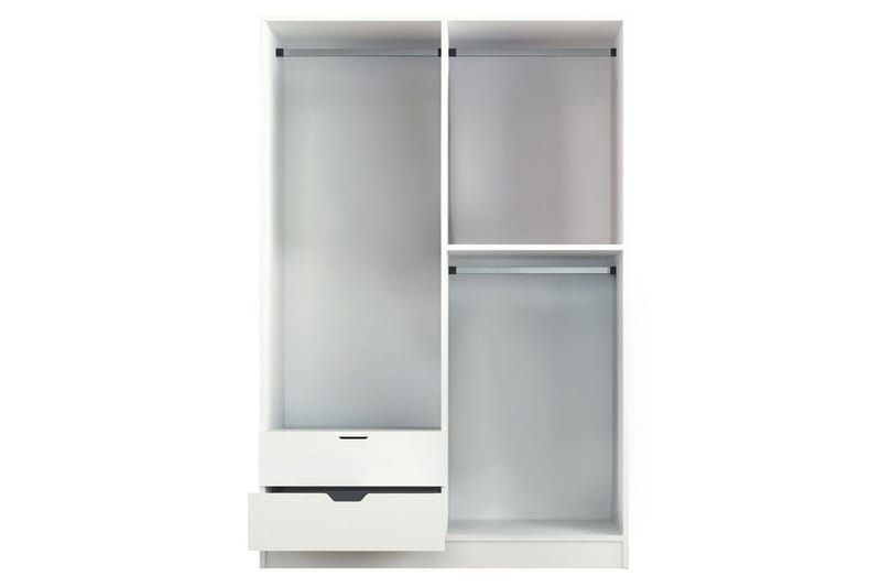 Omrin Vaatekaappi 120x180 cm - Matta Valkoinen - Säilytys - Vaatesäilytys - Vaatekaappi