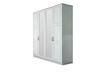 Orlenis Vaatekaappi 140x184 cm - Matta Valkoinen - Säilytys - Vaatesäilytys - Vaatekaappi