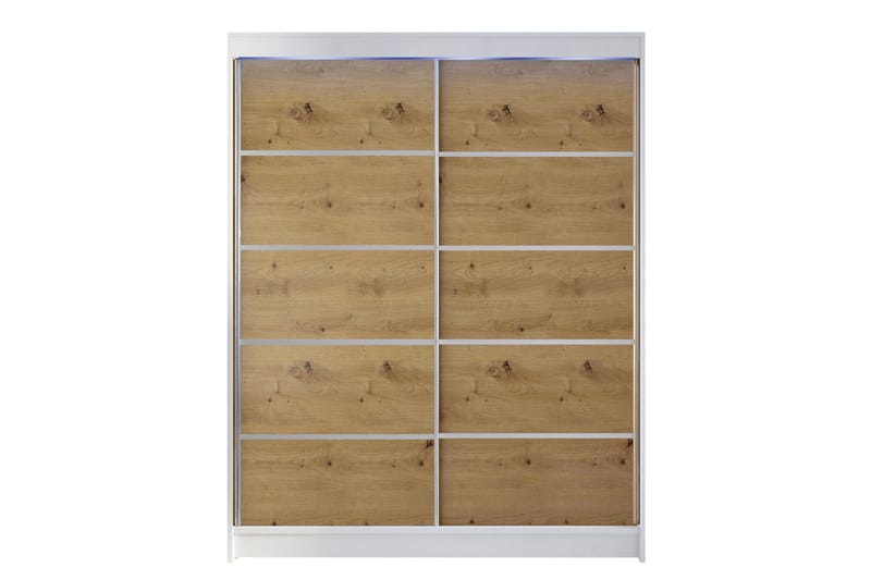 Pickering Vaatekaappi 150x200 cm, Valkoinen/Ruskea