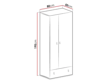 Planeta Vaatekaappi 80 cm - Säilytys - Vaatesäilytys - Vaatekaappi