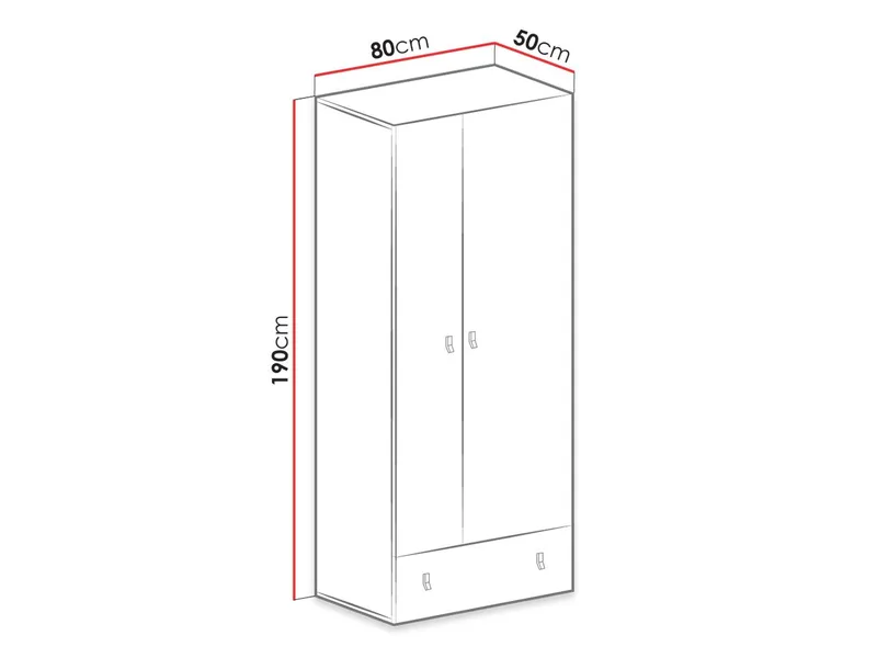 Planeta Vaatekaappi 80 cm - Säilytys - Vaatesäilytys - Vaatekaappi