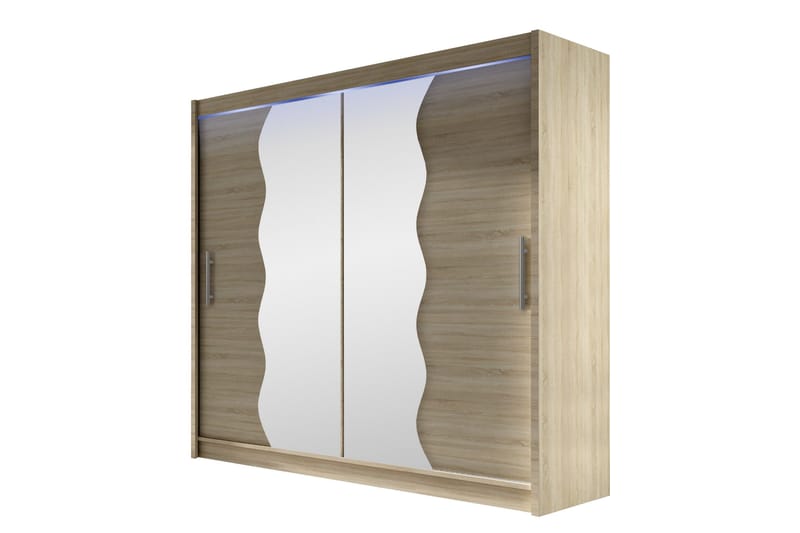 Rilievo Vaatekaappi Peilillä 180x215 cm, Ruskea