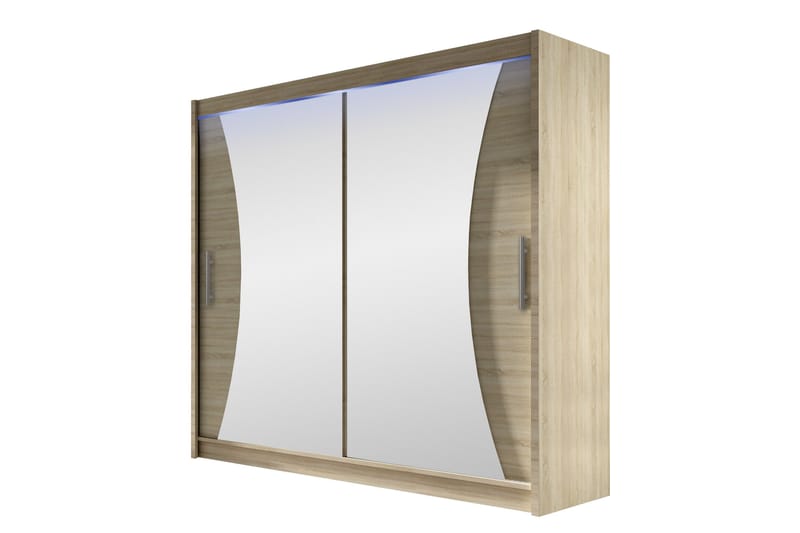 Rilievo Vaatekaappi Peilillä 180x215 cm, Ruskea