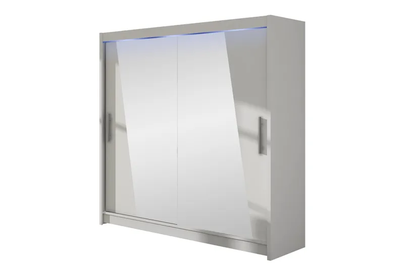 Rilievo Vaatekaappi Peilillä 180x215 cm, Valkoinen