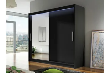 Rilievo Vaatekaappi Peilillä 180x215 cm - Säilytys - Vaatesäilytys - Vaatekaappi