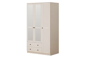 Rynric Vaatekaappi 105x210 cm - Matta Valkoinen - Säilytys - Vaatesäilytys - Vaatekaappi