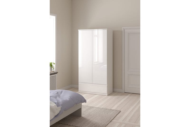 Salomns Vaatekaappi 99x201 cm - Valkoinen - Säilytys - Vaatesäilytys - Vaatekaappi