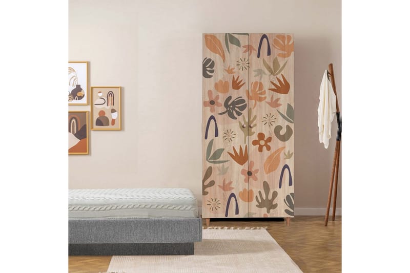 Selalesi Vaatekaappi 90x192 cm - Luonnollinen - Säilytys - Vaatesäilytys - Vaatekaappi