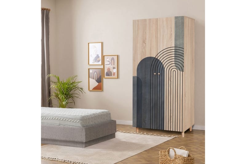 Selalesi Vaatekaappi 90x192 cm - Luonnollinen - Säilytys - Vaatesäilytys - Vaatekaappi