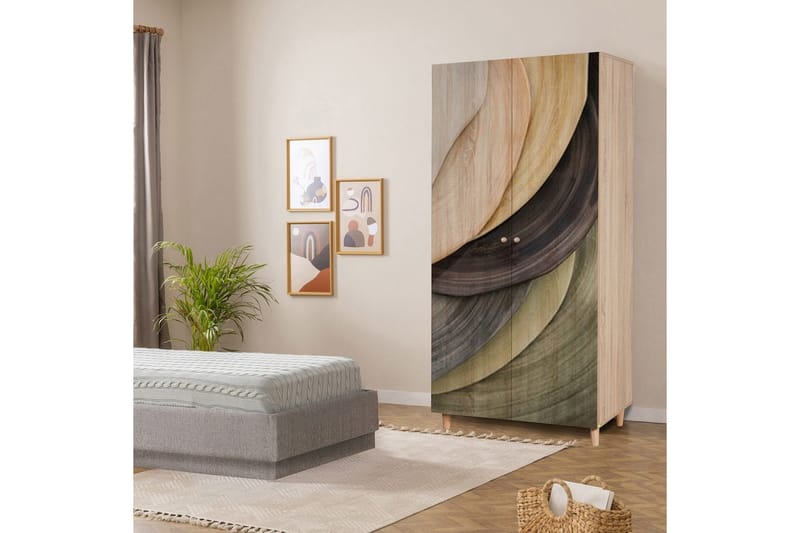 Selalesi Vaatekaappi 90x192 cm - Luonnollinen - Säilytys - Vaatesäilytys - Vaatekaappi