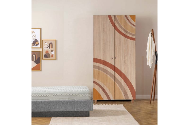 Selalesi Vaatekaappi 90x192 cm - Luonnollinen - Säilytys - Vaatesäilytys - Vaatekaappi