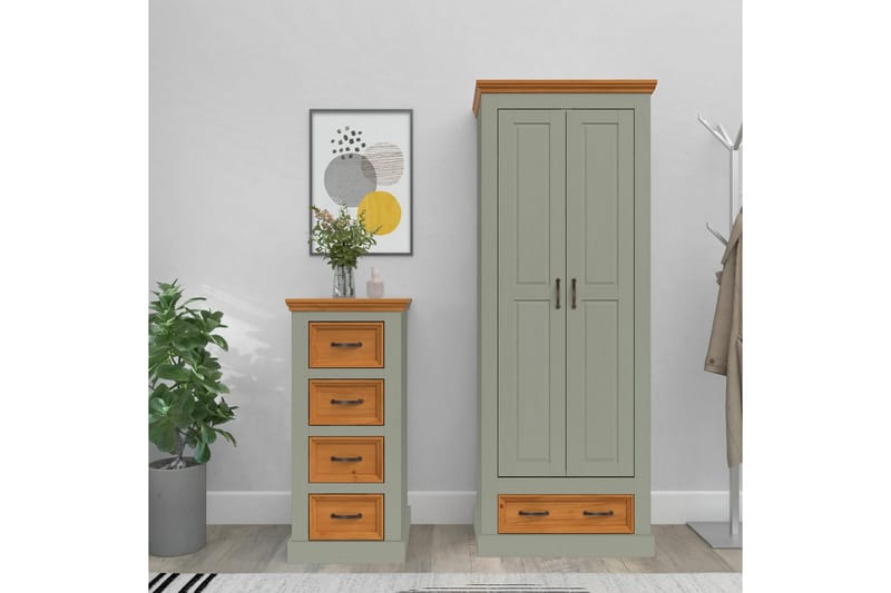 Selma Vaatekaappi 70x185 cm - Vihreä - Säilytys - Vaatesäilytys - Vaatekaappi