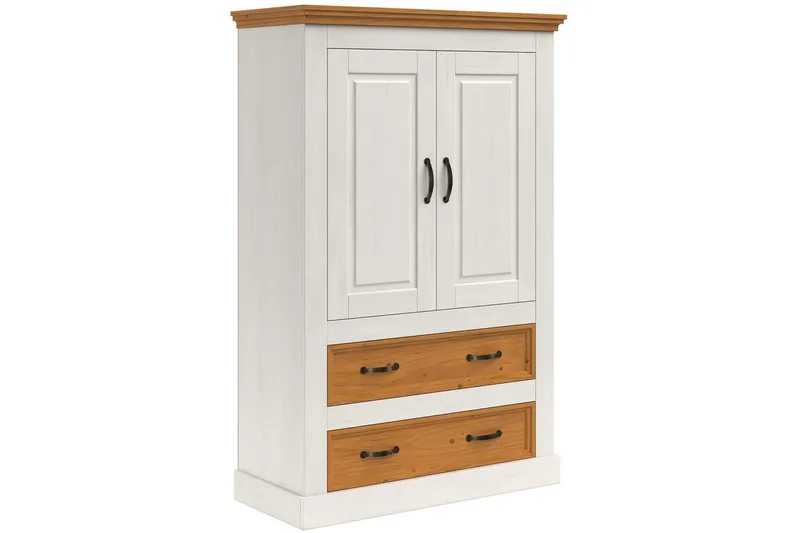 Selma Vaatekaappi 86x131 cm, Valkoinen