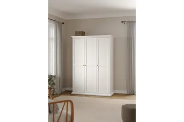 Shoiba Vaatekaappi 138,8x200,6 cm - Valkoinen - Säilytys - Vaatesäilytys - Vaatekaappi