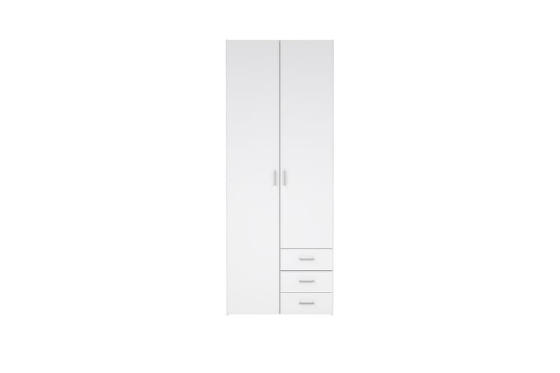 Space Vaatekaappi 78x200 cm - Valkoinen - Säilytys - Vaatesäilytys - Vaatekaappi