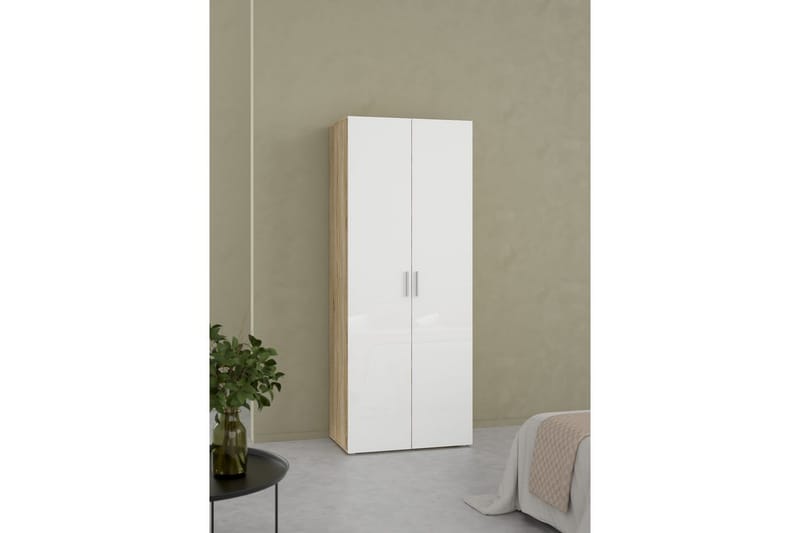 Suntia Vaatekaappi 79x201 cm - Valkoinen - Säilytys - Vaatesäilytys - Vaatekaappi