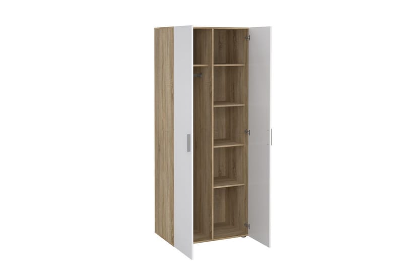 Suntia Vaatekaappi 79x201 cm - Valkoinen - Säilytys - Vaatesäilytys - Vaatekaappi
