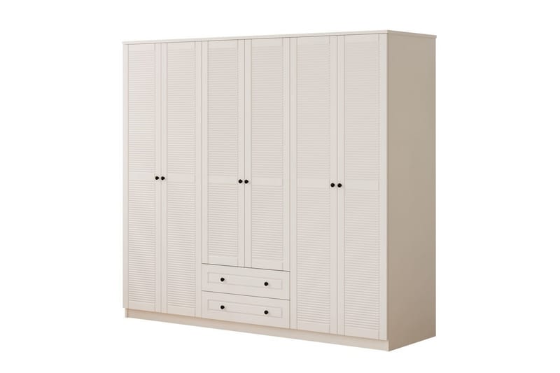 Sylvenor Vaatekaappi 210x210 cm, Matta Valkoinen