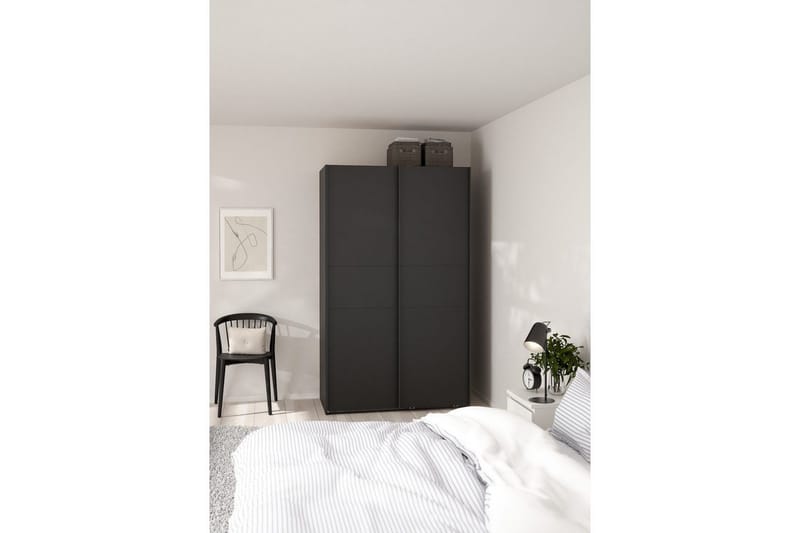 Takeru Vaatekaappi 119x200 cm - Musta - Säilytys - Vaatesäilytys - Vaatekaappi