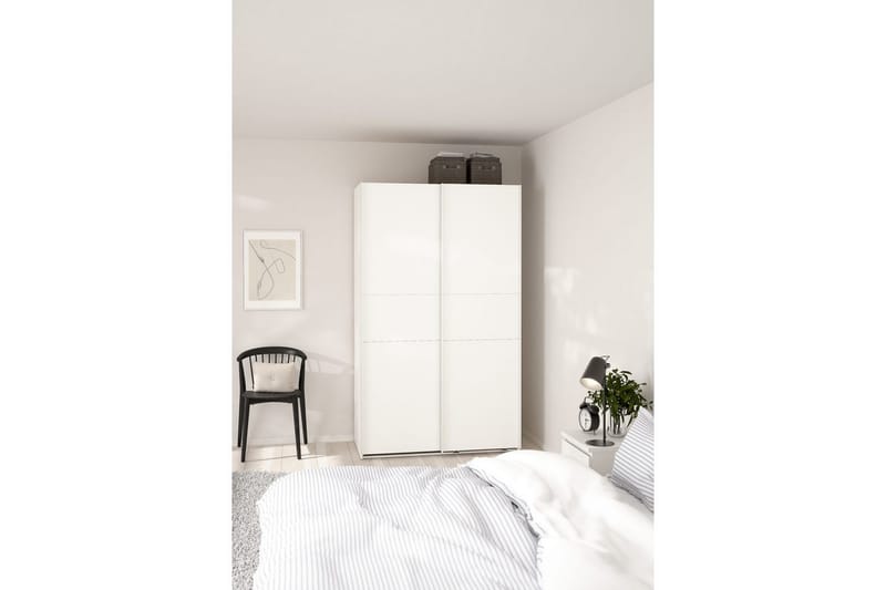 Takeru Vaatekaappi 119x200 cm - Valkoinen - Säilytys - Vaatesäilytys - Vaatekaappi
