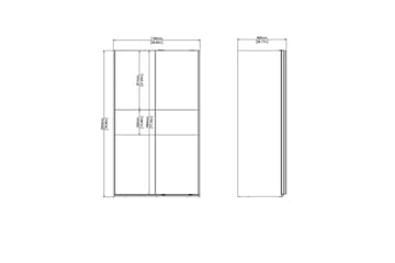 Takeru Vaatekaappi 119x200 cm - Valkoinen - Säilytys - Vaatesäilytys - Vaatekaappi