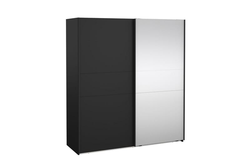 Takeru Vaatekaappi Peilillä 179x200 cm - Musta - Säilytys - Vaatesäilytys - Vaatekaappi
