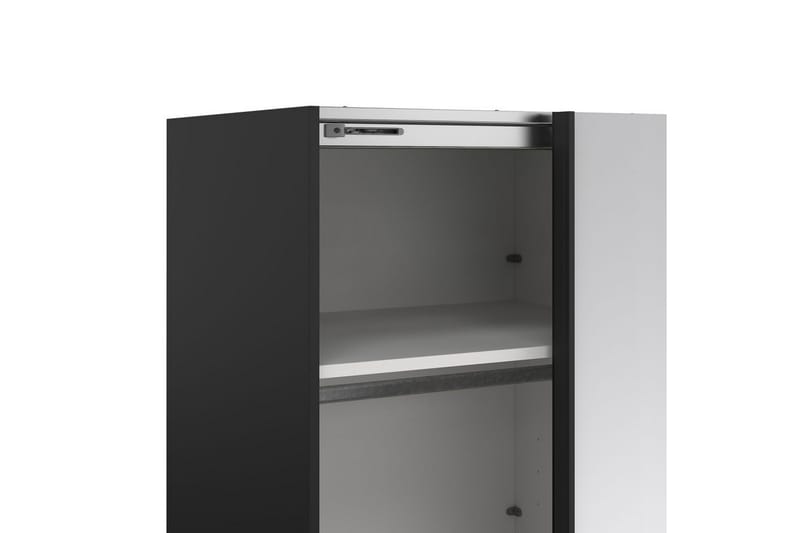 Takeru Vaatekaappi Peilillä 244x220 cm - Musta - Säilytys - Vaatesäilytys - Vaatekaappi