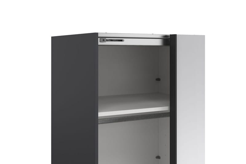 Takeru Vaatekaappi Peilillä 244x220 cm - Musta - Säilytys - Vaatesäilytys - Vaatekaappi