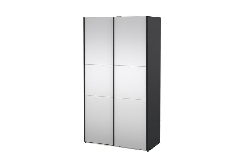Takeru Vaatekaappi Peilillä 119x220 cm - Musta - Säilytys - Vaatesäilytys - Vaatekaappi