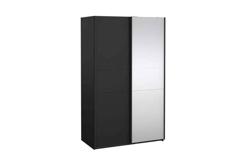 Takeru Vaatekaappi Peilillä 119x200 cm - Musta - Säilytys - Vaatesäilytys - Vaatekaappi