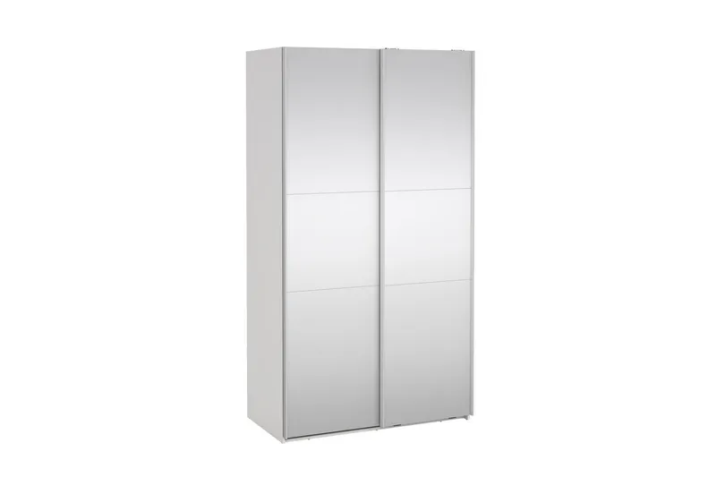 Takeru Vaatekaappi Peilillä 119x220 cm - Valkoinen - Säilytys - Vaatesäilytys - Vaatekaappi