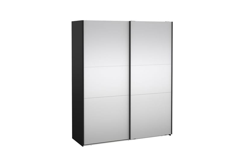 Takeru Vaatekaappi Peilillä 179x220 cm - Musta - Säilytys - Vaatesäilytys - Vaatekaappi