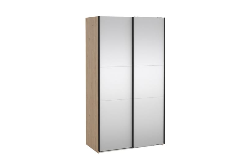 Takeru Vaatekaappi Peilillä 119x220 cm - Luonnonväri - Säilytys - Vaatesäilytys - Vaatekaappi