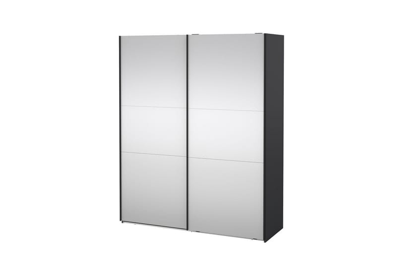 Takeru Vaatekaappi Peilillä 179x220 cm - Musta - Säilytys - Vaatesäilytys - Vaatekaappi