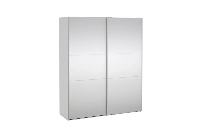 Takeru Vaatekaappi Peilillä 179x220 cm - Valkoinen - Säilytys - Vaatesäilytys - Vaatekaappi
