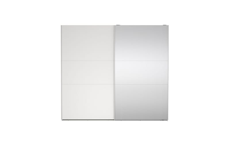 Takeru Vaatekaappi peilillä varustettu 244x221 cm - Valkoinen - Säilytys - Vaatesäilytys - Vaatekaappi