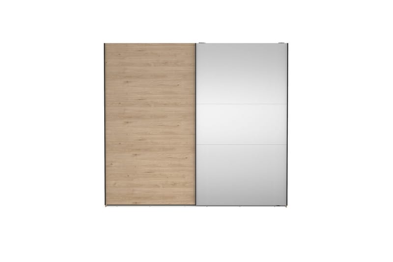 Takeru Vaatekaappi peilillä varustettu 244x221 cm - Luonnonväri - Säilytys - Vaatesäilytys - Vaatekaappi