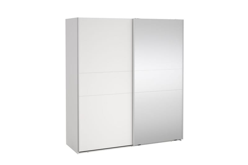 Takeru Vaatekaappi Peilillä 179x200 cm - Valkoinen - Säilytys - Vaatesäilytys - Vaatekaappi
