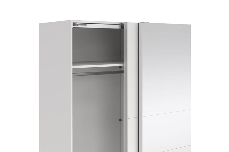 Takeru Vaatekaappi Peilillä 179x200 cm - Valkoinen - Säilytys - Vaatesäilytys - Vaatekaappi