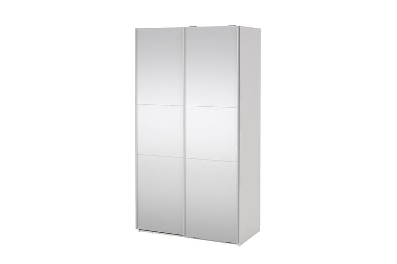 Takeru Vaatekaappi Peilillä 119x220 cm - Valkoinen - Säilytys - Vaatesäilytys - Vaatekaappi