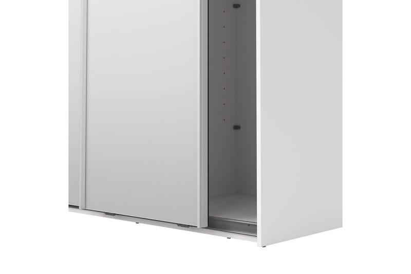 Takeru Vaatekaappi Peilillä 119x220 cm - Valkoinen - Säilytys - Vaatesäilytys - Vaatekaappi