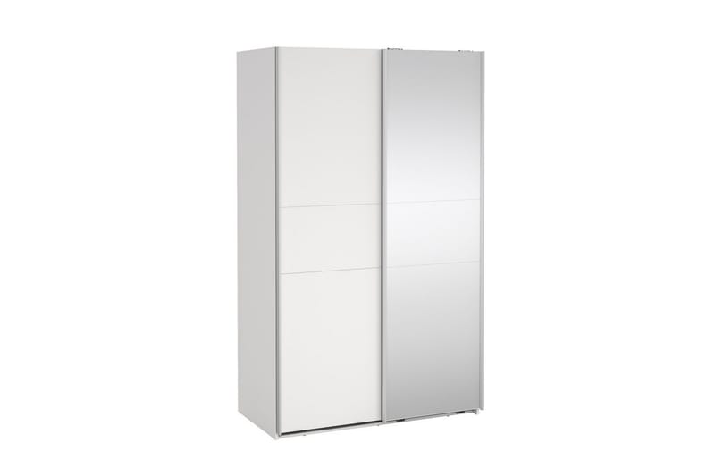 Takeru Vaatekaappi Peilillä 119x200 cm - Valkoinen - Säilytys - Vaatesäilytys - Vaatekaappi