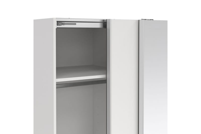 Takeru Vaatekaappi Peilillä 119x200 cm - Valkoinen - Säilytys - Vaatesäilytys - Vaatekaappi